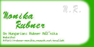 monika rubner business card